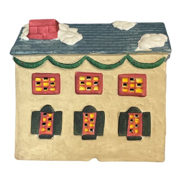 Vintage 1995 Winter Valley Villages Light-Up Ceramic Service Station – Christmas - Picture 2 of 5